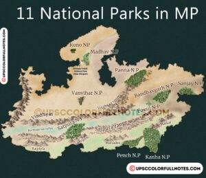 11 National Park in Madhya Pradesh Map