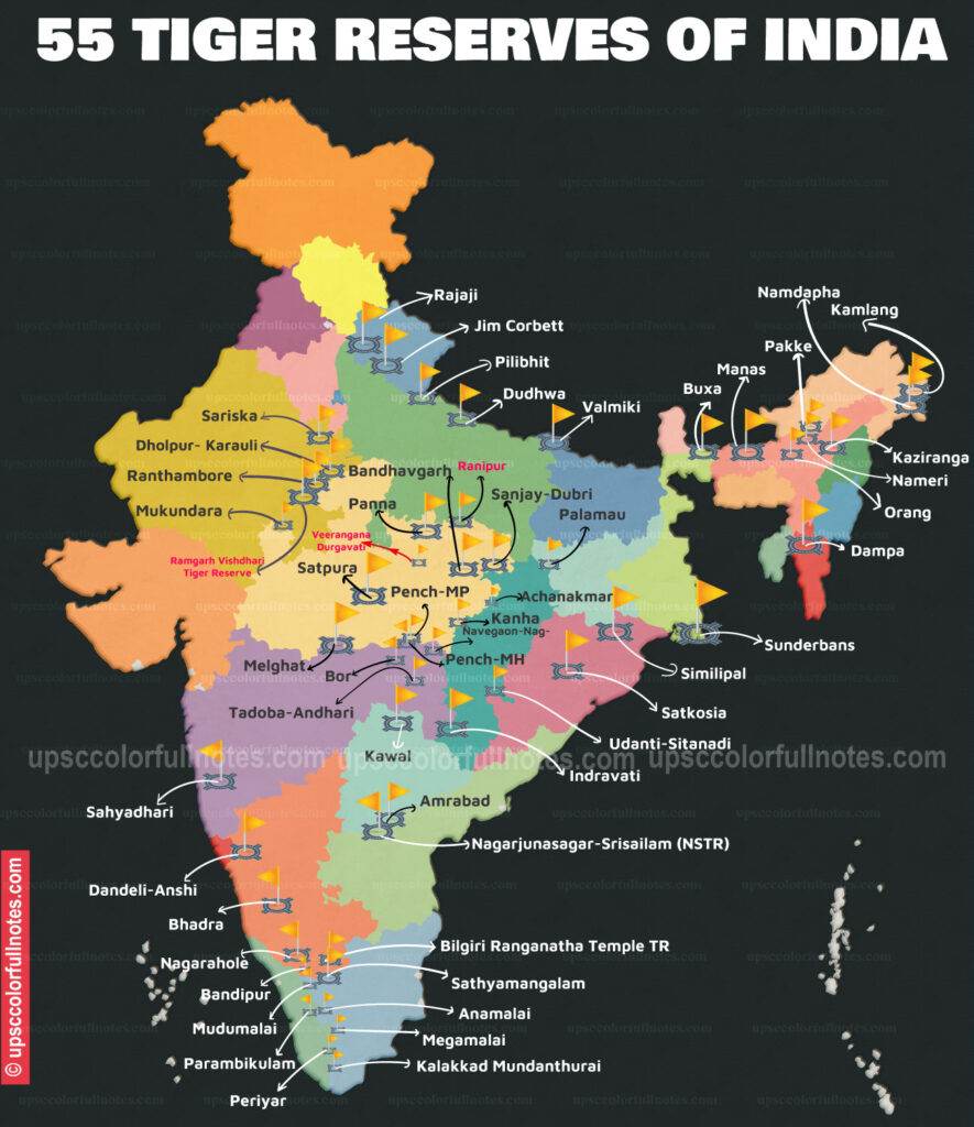 55 Tiger reserves in India 2024