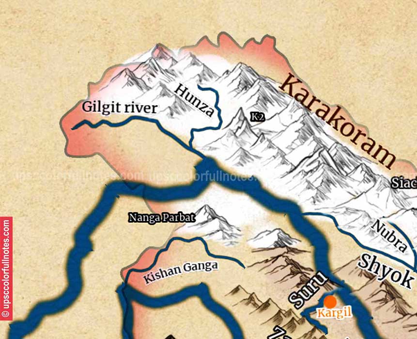 hunza river map