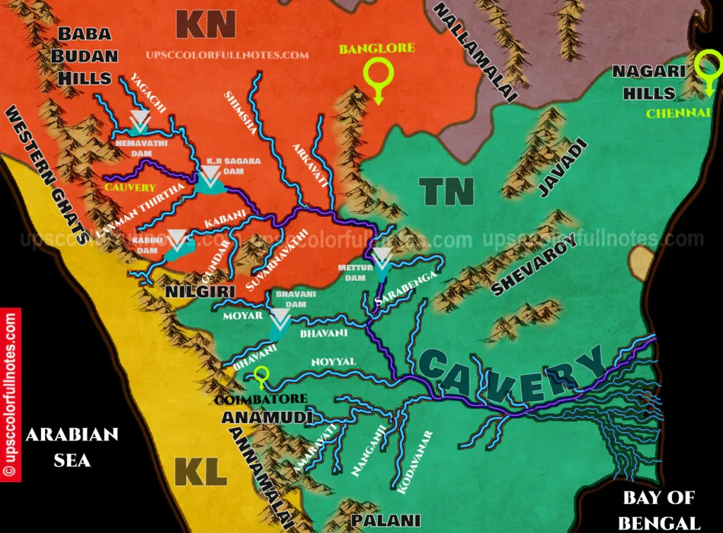 kaveri river upsc