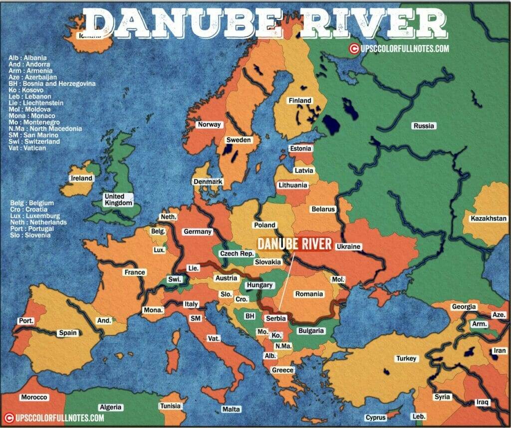 Danube River Map
