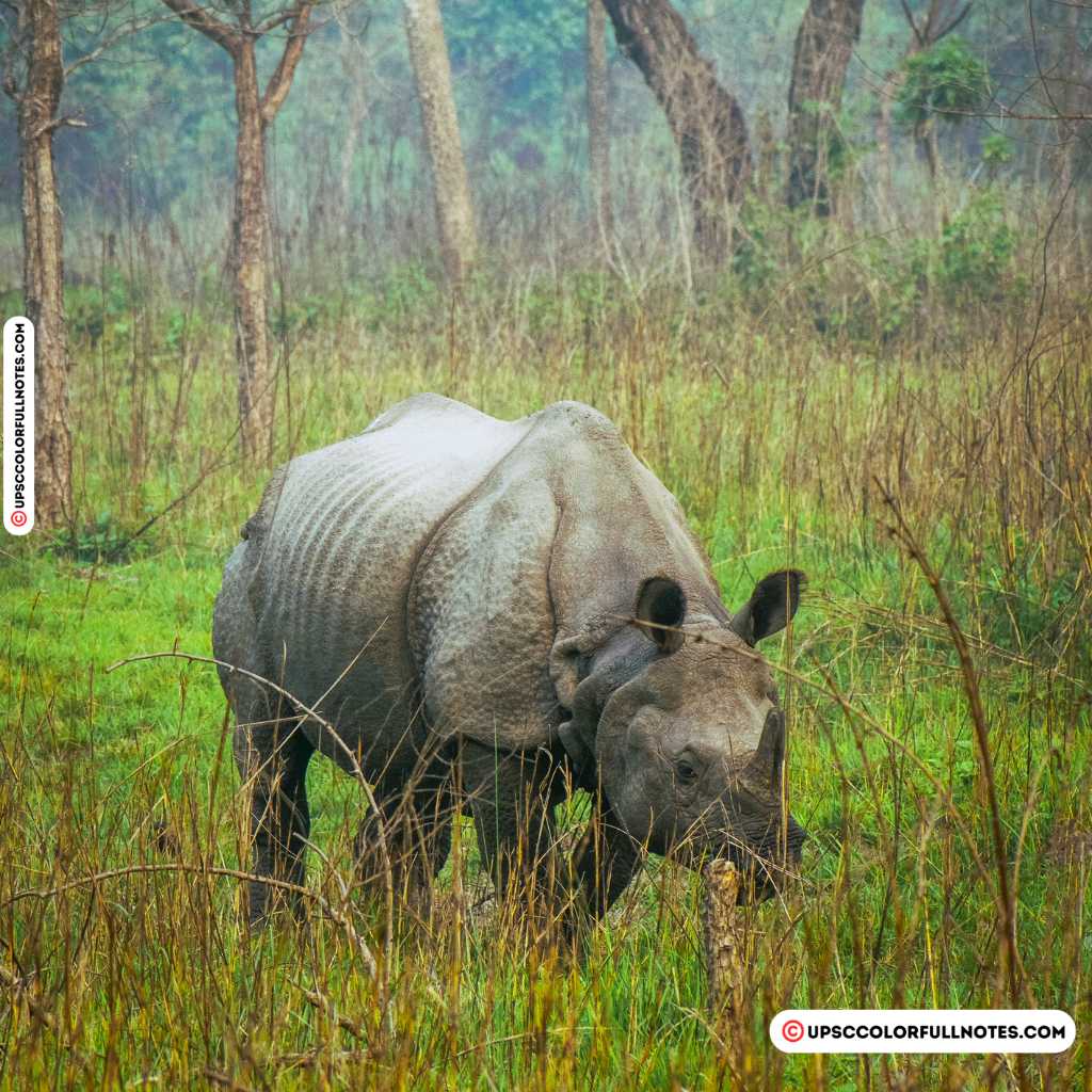 Greater One-horned Rhino in Kaziranga National Park