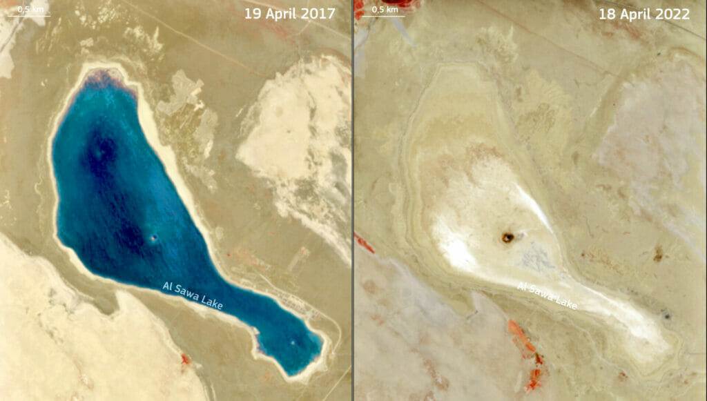 sawa lake before and after