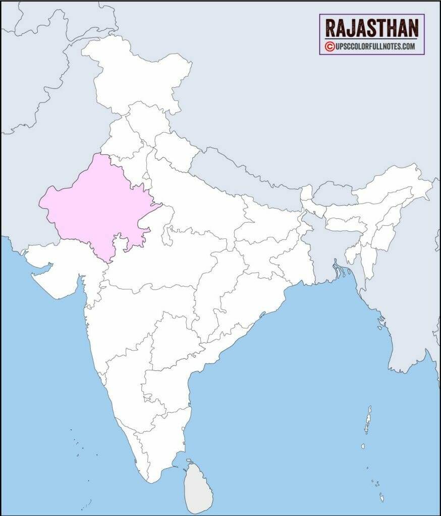 Rajasthan Map in India
