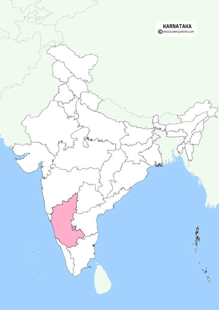 karnataka map in india