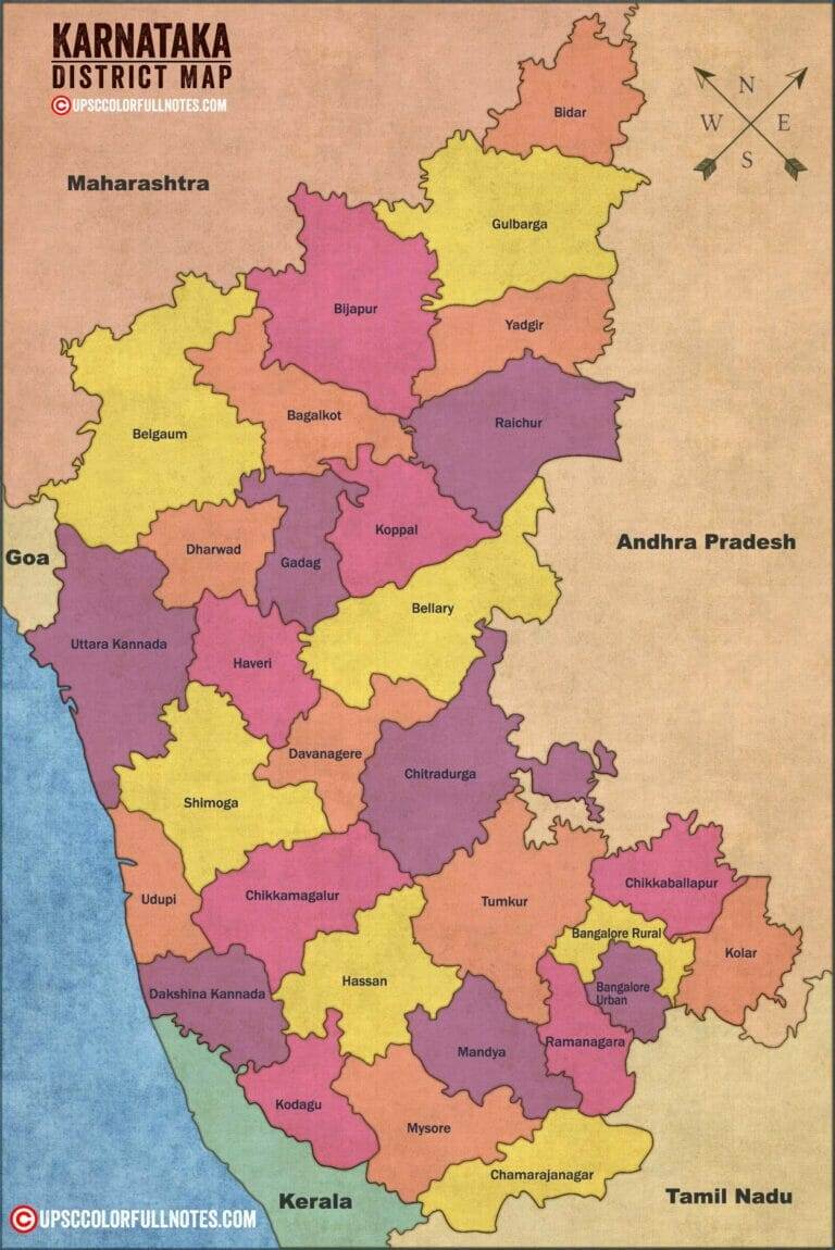 karnataka map with districts
