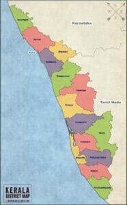 kerala map with districts