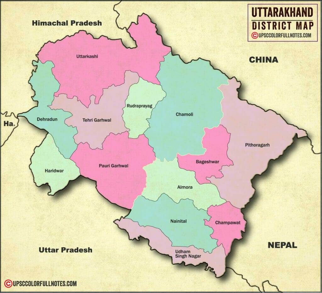 uttarakhand map hd