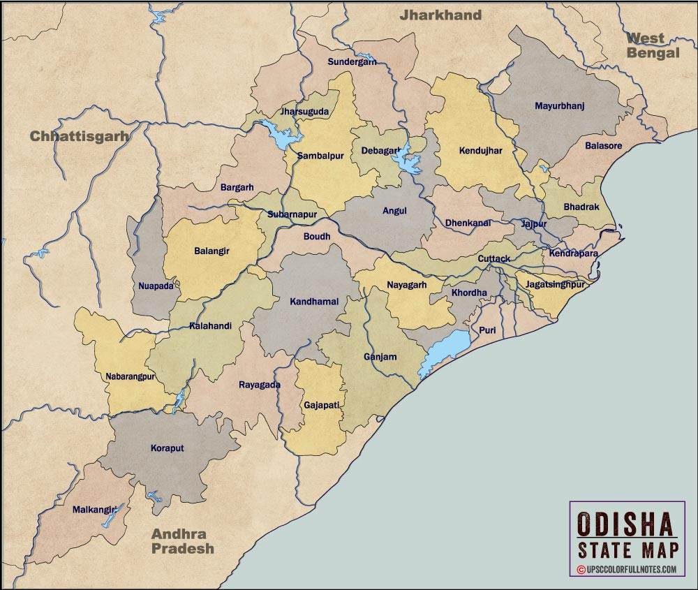 Odisha Map image