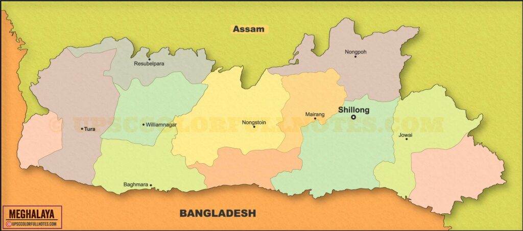 Meghalaya Map
