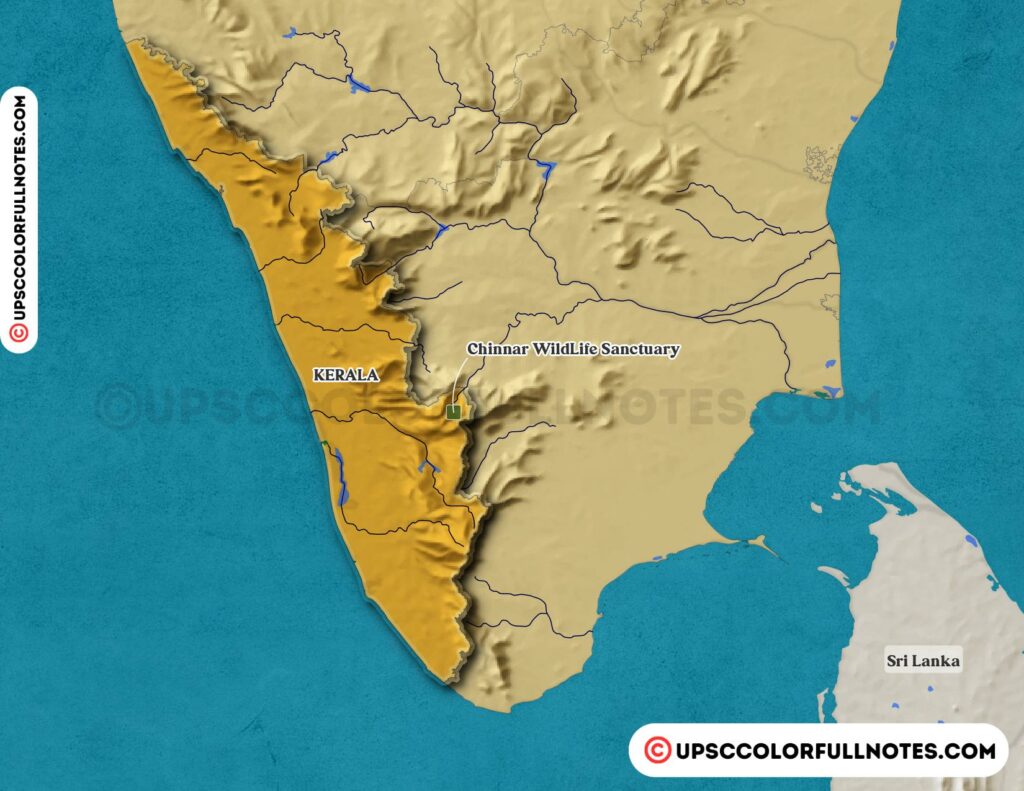 Chinnar Wildlife Sanctuary Map
