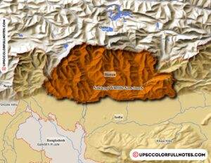 Sakteng Wildlife Sanctuary Map