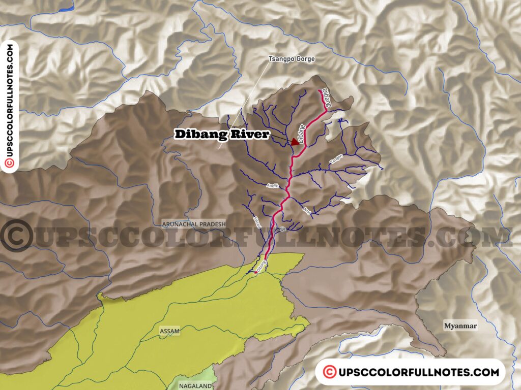 Dibang River Basin Map