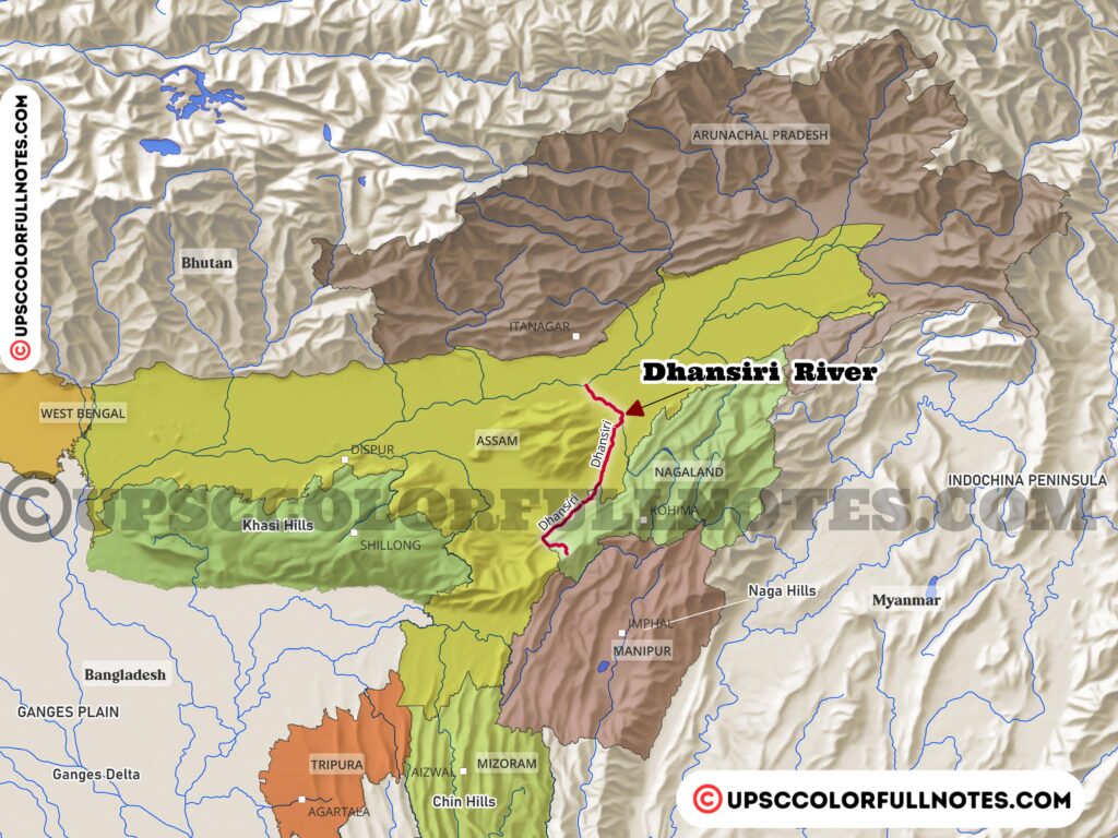 River Dhansiri Map