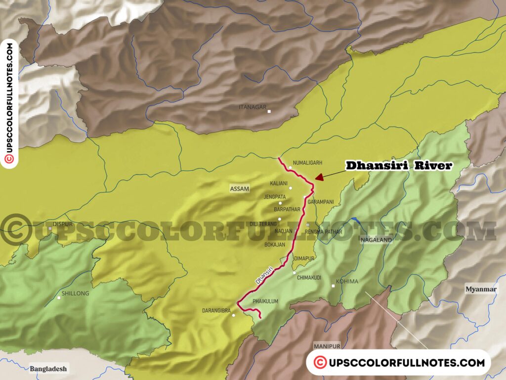 dhansiri river map