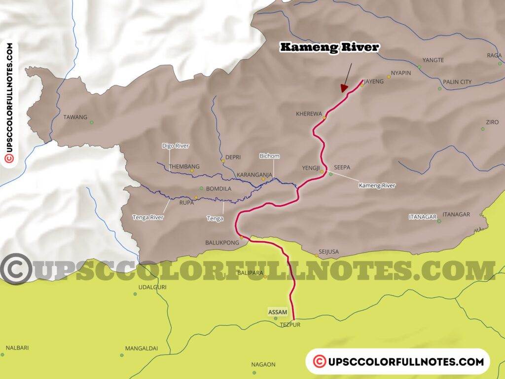 kameng river map