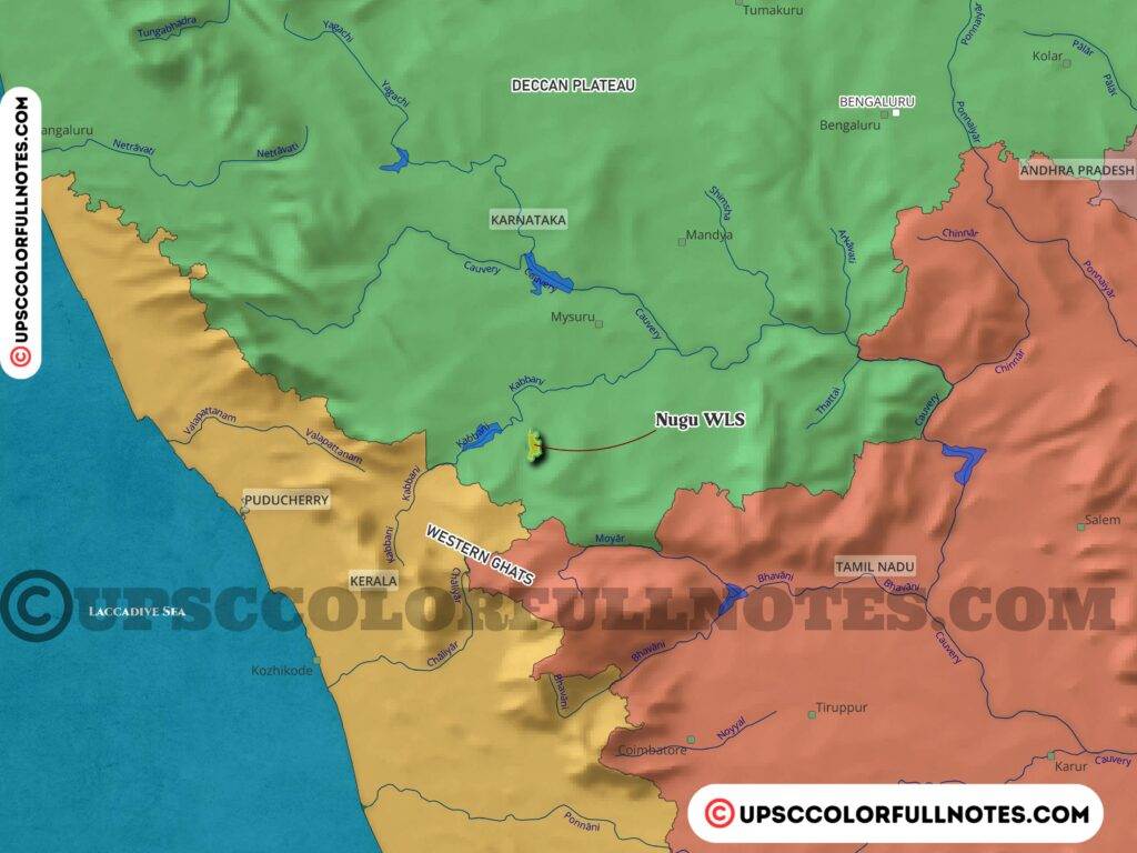 nugu wildlife sanctuary map