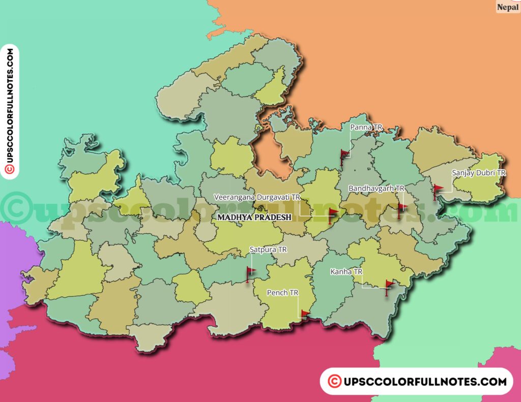 tiger reserves in madhya pradesh, Bandhavgarh Tiger Reserve, Kanha Tiger Reserve, Panna Tiger Reserve, Pench Tiger Reserve