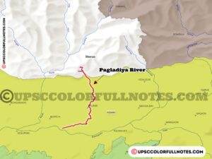 pagladia river location map created by upsccolorfullnotes.com