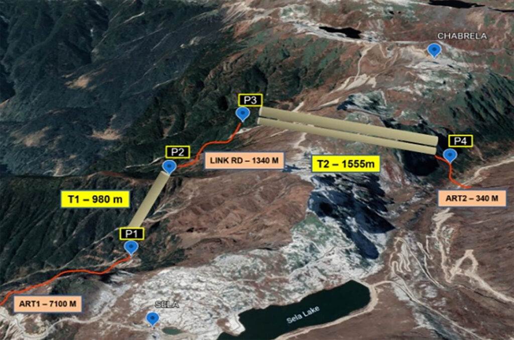 Sela Tunnel Location Map