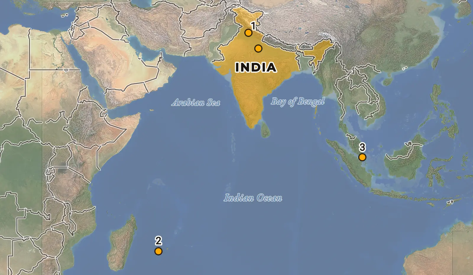 Map of the 3 Places in News for October 2026 Week 3